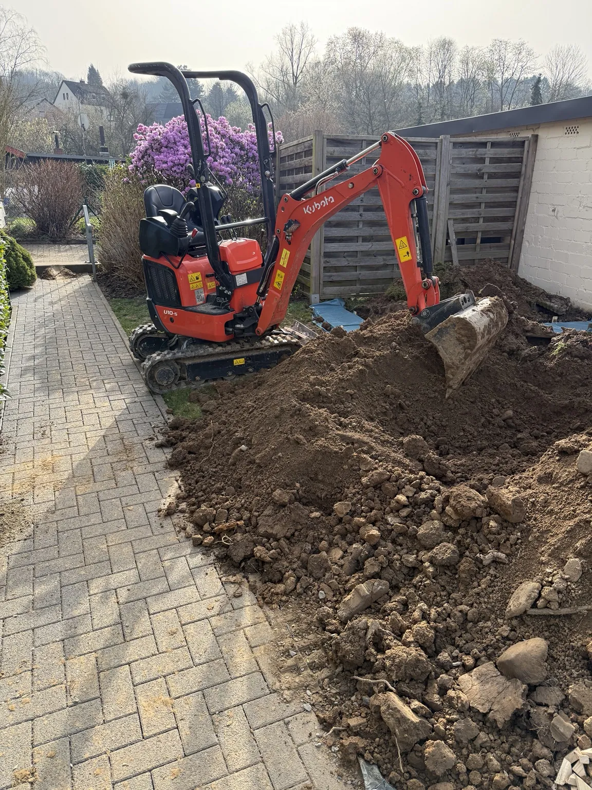 Kubota U10-5 Minibagger im Außenbereich