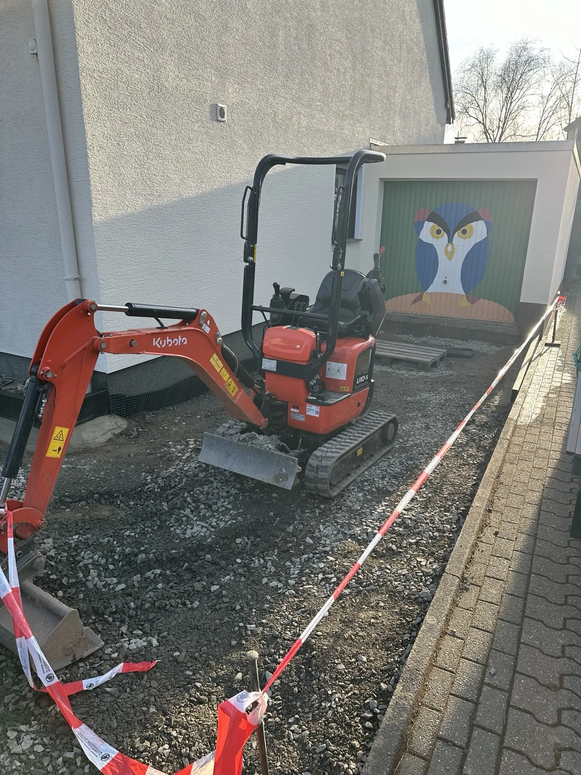 Kompakte Bauform des Kubota Minibaggers